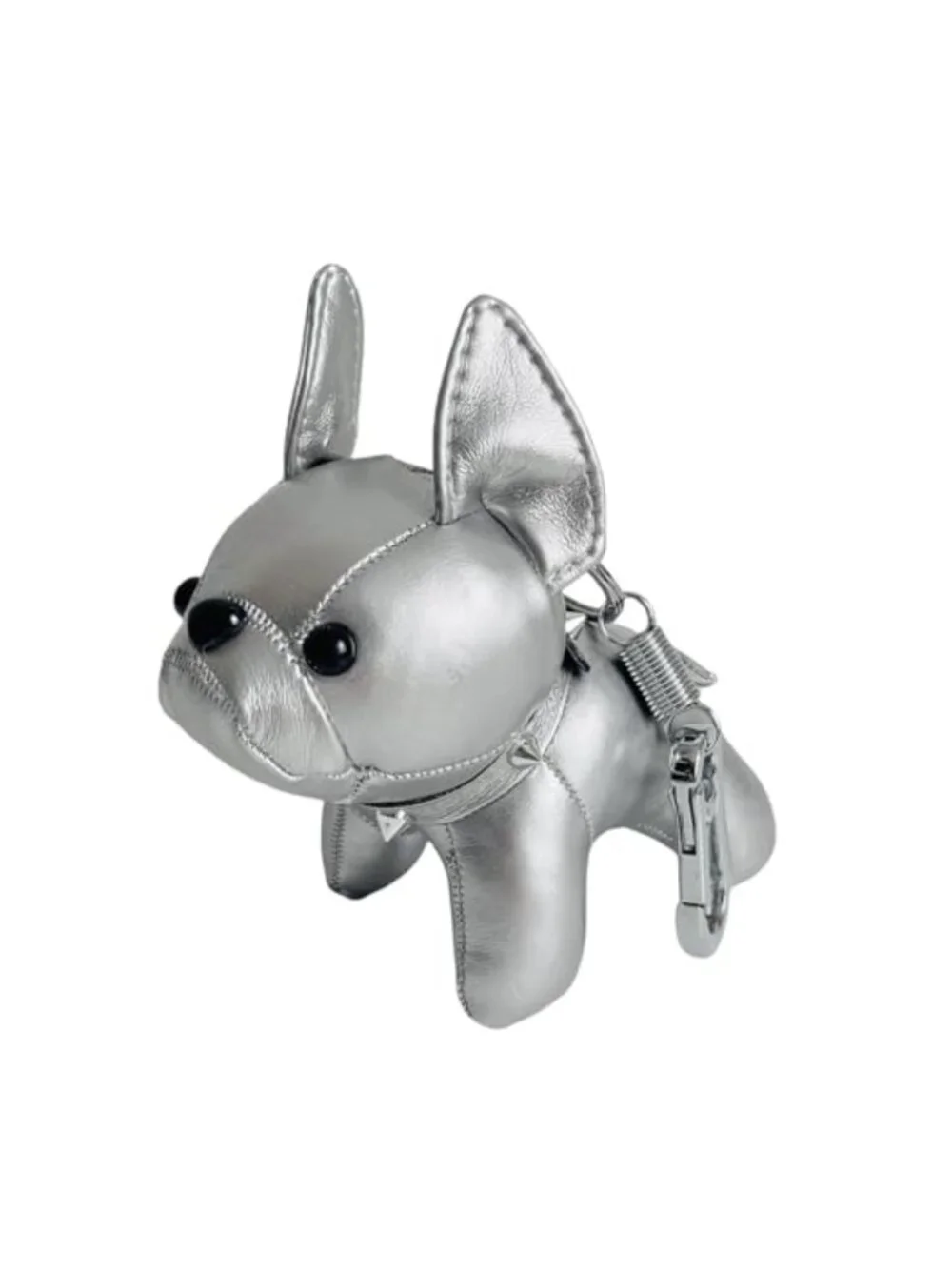 Leather French Bulldog Bag Charm for Women Keychain Tote Purse Accessory
